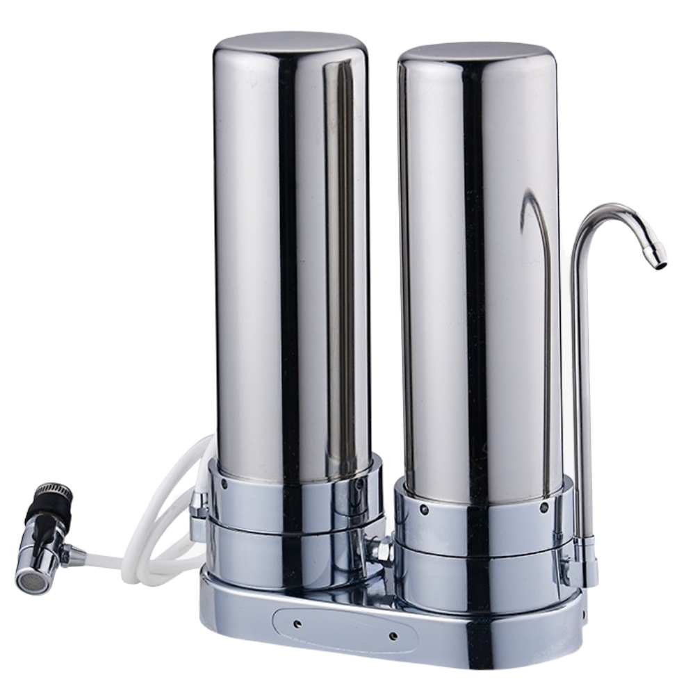 Advanced Water Filter Carbon & Ceramic, -'The Double Font' Countertop